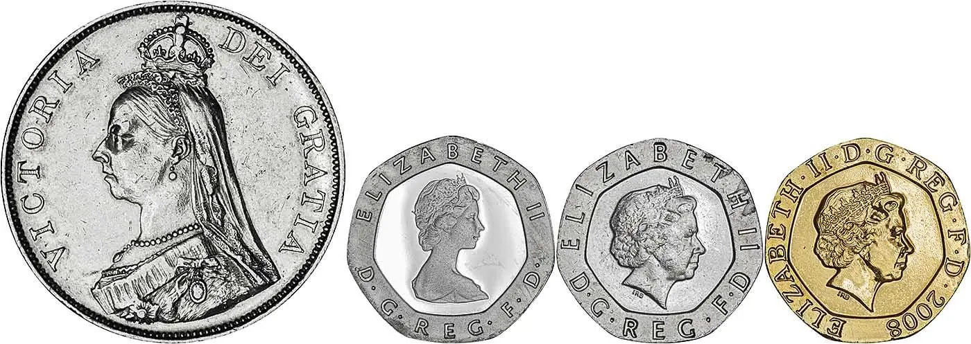 Obverses The History Of The 20p Rarity UK 4 Coin Set