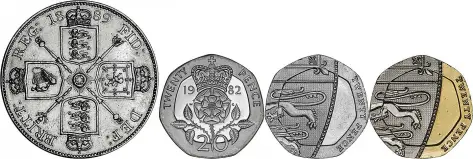 Reverses The History Of The 20p Rarity UK 4 Coin Set