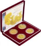 Gold 1 oz Britannia Philip Nathan 4 Coin Type Set