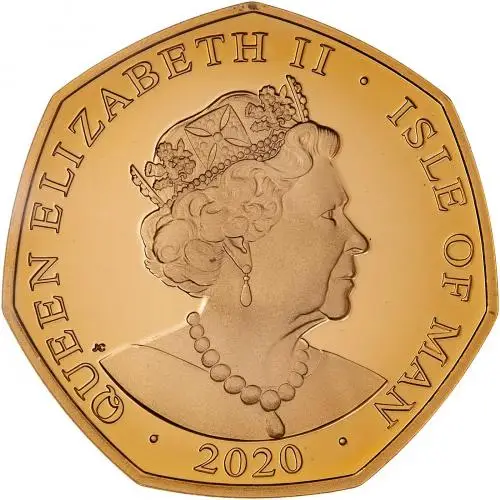 2020 Gold Proof Rupert Bear 50 Pence 5-Coin Set obverse