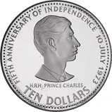 1978 Bahamas Prince of Wales $10 Silver Proof Coin  24066