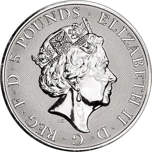 2019 2 oz Silver Coin Queen's Beasts Falcon of the Plantagenets Bullion 24070
