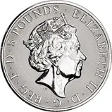 2019 2 oz Silver Coin Queen's Beasts Falcon of the Plantagenets Bullion 24070
