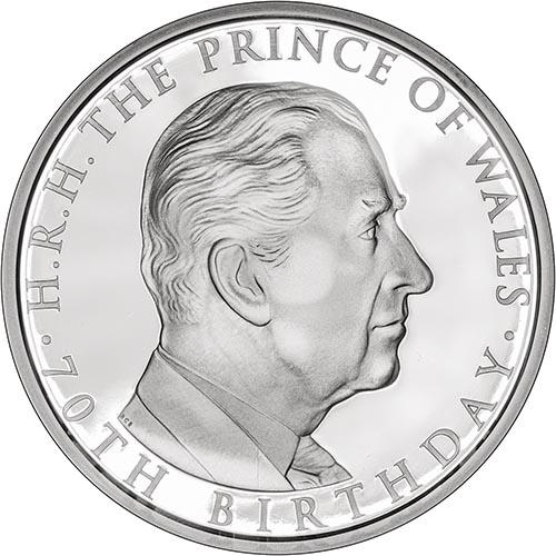 2018年 チャールズ皇太子殿下 生誕70周年 銀貨 5ポンド シルバー 2018 Prince Charles 70th Birthday Silver Proof Coin | Chards