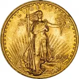 1907 $20 Double Eagle Saint Gaudens Philadelphia No Motto Gold Coin 43