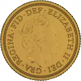 2017 Gold Bullion Ungraded Half Sovereign Elizabeth II  Coin Single United Kingdom The Royal Mint obverse