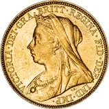 1900 Gold Sovereign Victoria Old Head Sydney 21659