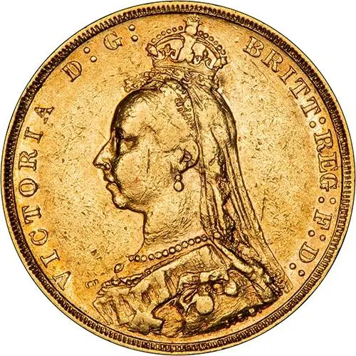 1891 Gold Sovereign Victoria Jubilee Head Melbourne 23214