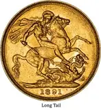 1891 Gold Sovereign Victoria Jubilee Head Melbourne 23216