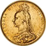 1891 Gold Sovereign Victoria Jubilee Head Melbourne 23214