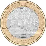 2016 UK Coin £2 BU 	350th Anniversary of the Great Fire of London 22222