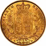 1882 Gold Sovereign Victoria Young Head Shield Sydney 22038