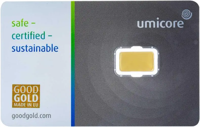 Gold 1 Gram  Bar Pre-Owned Umicore reverse