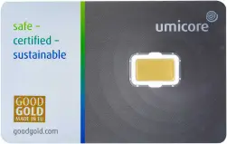 Gold 1 Gram  Bar Pre-Owned Umicore reverse