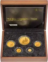 2013 Whole Coin Set Britannia - Five (5) Coins Gold Proof