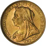 1895 Gold Sovereign Victoria Old Head Melbourne Mint  obverse