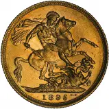 1895 Gold Sovereign Victoria Old Head Melbourne Mint 