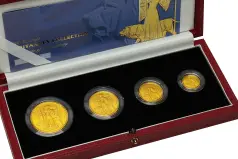 2001 4-Coin Gold Proof Britannia Set reverse 1