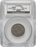 1758 Slabbed Shilling George II CGS UNC 80