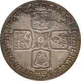 1758 Slabbed Shilling George II CGS UNC 80 24503