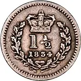 1834 William IV Three halfpence