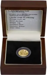 2008 Gold Proof Half Guinea Coin Tristan Da Cunha - Lord Nelson Presentation Box