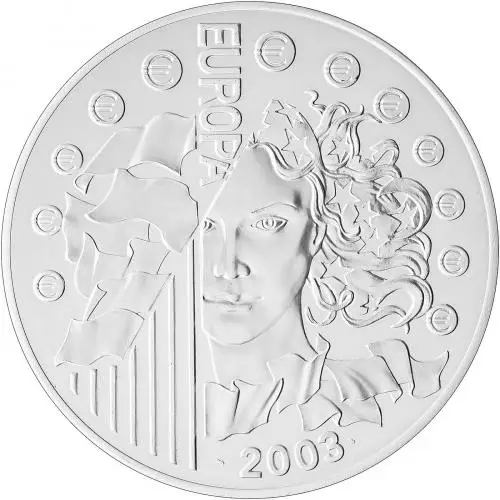 2003 Silver Proof 1 Kilogram Europa €50  Coin Without Box with Cert France obverse