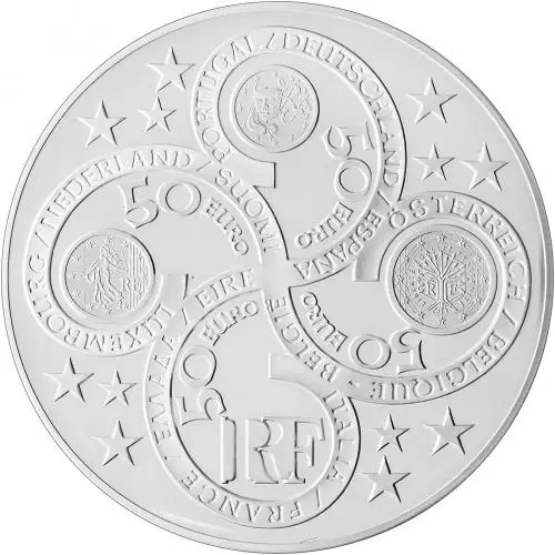 2003 Silver Proof 1 Kilogram Europa €50  Coin Without Box with Cert France reverse