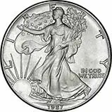 1987 1 oz Silver Coin Eagle Bullion