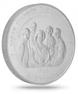 1998 Silver Proof 1 Kilogram Lady of the Century £5  Coin Single Falkland Islands The Royal Mint side view
