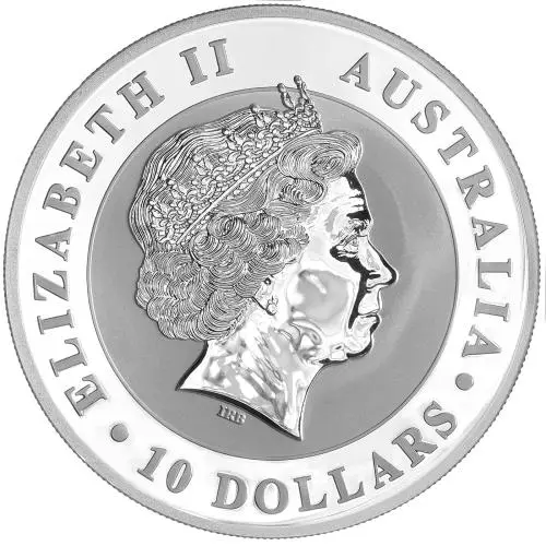 2013 Australian Kookaburra 10 oz Silver Bullion Coin - Pre-Owned obverse 1