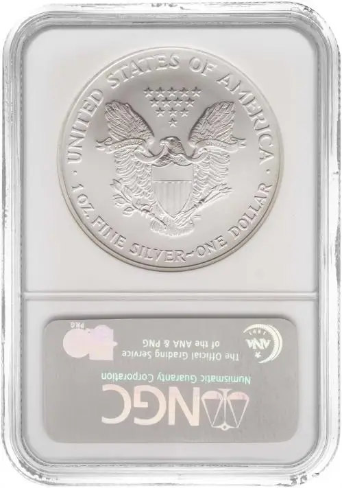 2007 1 oz American Silver Eagle Bullion Coin - NGC MS-69 reverse