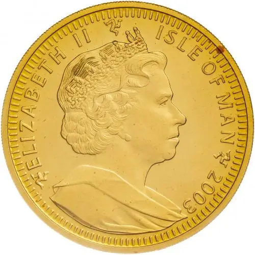 2003 Gold Uncirculated 1 Ounce Angel Coin Isle of Man Obverse