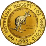 1993 Gold 1 oz Nail-tailed Wallaby Kangaroo Nugget $100 Perth Mint Bullion Coin