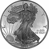 2008 1 oz Silver Coin Eagle Bullion