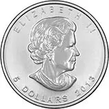 2013 1 oz Silver Coin Maple Bullion 22279