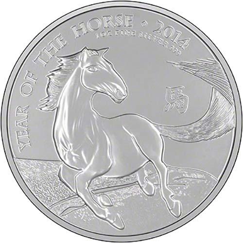 2014 Silver Year of the Horse 1 oz Bullion Coin Royal Mint