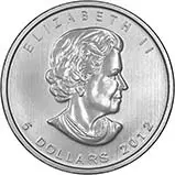 2012 1 oz Silver Coin Maple Bullion 22153