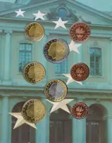2003 Base Metal Pattern Euro Coin Set Sweden 8 Coins obverse