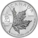 2008 Vancouver Olympics Maple 1 oz Silver Coin