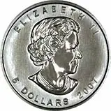 2007 1 oz Silver Coin Maple Bullion 20926
