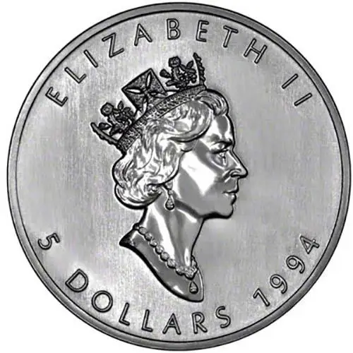 1994 1 oz Silver Coin Maple Bullion 21608