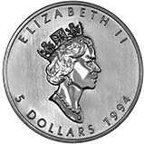 1994 Silver Maple 1 oz Bullion Coin | Chard