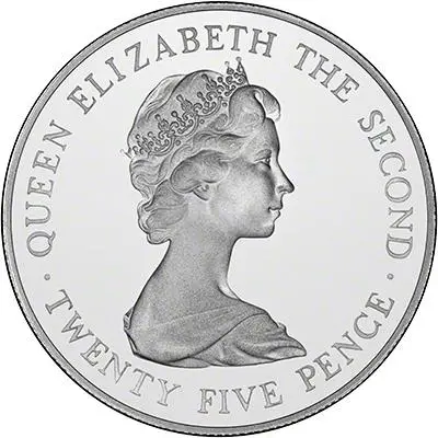 1978 Silver Proof Guernsey Royal Visit Crown Obverse