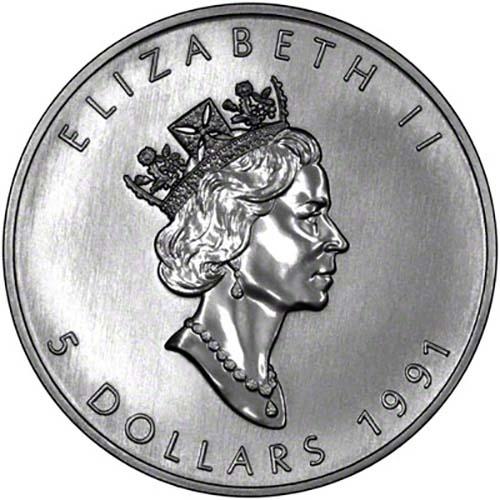 1991 Silver Maple 1 oz Bullion Coin | Chard