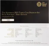 2015 3-Coin Gold Proof Premium Sovereign Set Certificate of Authenticity