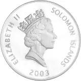 2003 Silver Proof Spitfire $25  Coin Single Solomon Islands The Royal Mint obverse