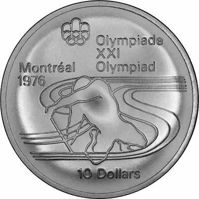 Reverse of 1975 Canada 10 Dollars - Paddler
