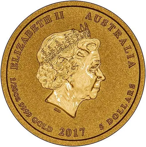 2017 0.05 oz Gold Coin Lunar Year of the Rooster Perth Mint Bullion 24803