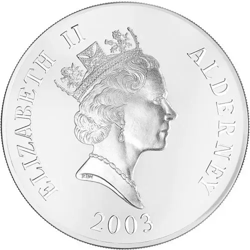 2003 Prince William's 21st Birthday 1 kg Silver Proof Coin - Alderney obverse